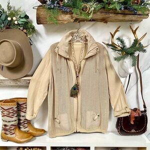 Safari MESH boho cardigan/cover up w botanical vacay vibe